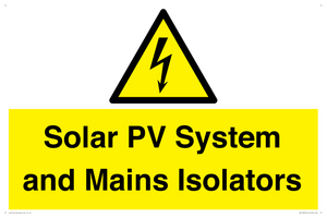 WE12354: Solar PV System and Mains Isolators
