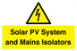 WE12354: Solar PV System and Mains Isolators