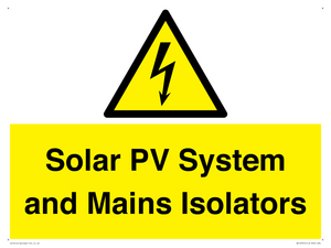 WE12354: Solar PV System and Mains Isolators