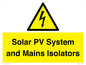 WE12354: Solar PV System and Mains Isolators