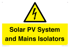 WE12354: Solar PV System and Mains Isolators
