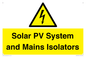 WE12354: Solar PV System and Mains Isolators