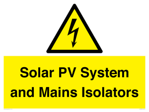 WE12354: Solar PV System and Mains Isolators