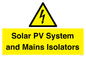 WE12354: Solar PV System and Mains Isolators