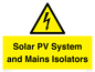 WE12354: Solar PV System and Mains Isolators