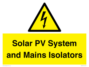 WE12354: Solar PV System and Mains Isolators