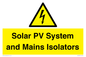 WE12354: Solar PV System and Mains Isolators