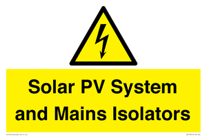 WE12354: Solar PV System and Mains Isolators