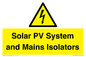 WE12354: Solar PV System and Mains Isolators