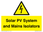 WE12354: Solar PV System and Mains Isolators