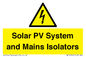 WE12354: Solar PV System and Mains Isolators