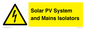 WE12354: Solar PV System and Mains Isolators