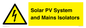 WE12354: Solar PV System and Mains Isolators