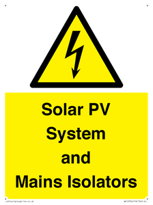 WE12354: Solar PV System and Mains Isolators