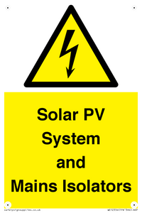 WE12354: Solar PV System and Mains Isolators