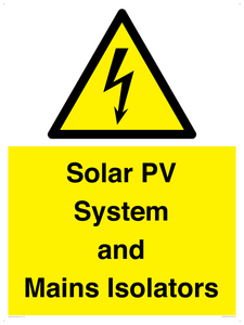 WE12354: Solar PV System and Mains Isolators