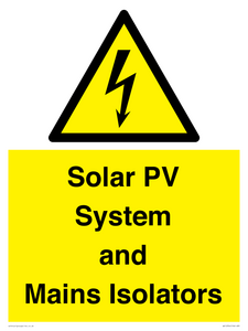 WE12354: Solar PV System and Mains Isolators