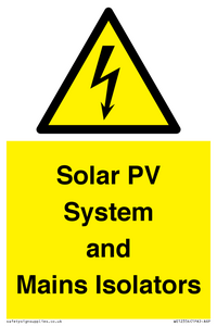 WE12354: Solar PV System and Mains Isolators