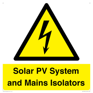 WE12354: Solar PV System and Mains Isolators