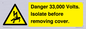 WE12404: Danger 33,000 Volts. Isolate before removing cover.