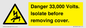 WE12404: Danger 33,000 Volts. Isolate before removing cover.