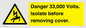 WE12404: Danger 33,000 Volts. Isolate before removing cover.