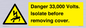 WE12404: Danger 33,000 Volts. Isolate before removing cover.