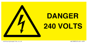 WE12885: DANGER 240 VOLTS Sticker