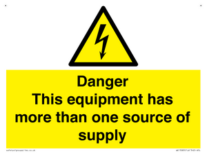 WE13083: Danger this equipment has more than one source of supply