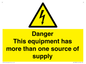 WE13083: Danger this equipment has more than one source of supply