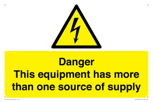 WE13083: Danger this equipment has more than one source of supply