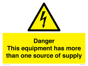 WE13083: Danger this equipment has more than one source of supply