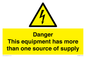 WE13083: Danger this equipment has more than one source of supply