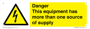WE13083: Danger this equipment has more than one source of supply