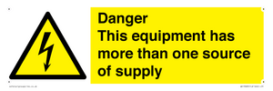 WE13083: Danger this equipment has more than one source of supply