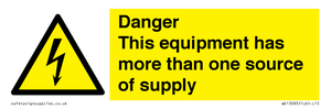 WE13083: Danger this equipment has more than one source of supply
