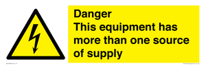 WE13083: Danger this equipment has more than one source of supply