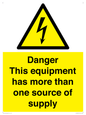 WE13083: Danger this equipment has more than one source of supply