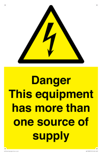 WE13083: Danger this equipment has more than one source of supply