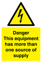 WE13083: Danger this equipment has more than one source of supply