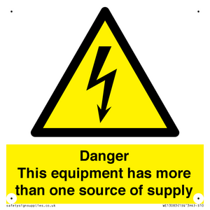 WE13083: Danger this equipment has more than one source of supply