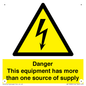 WE13083: Danger this equipment has more than one source of supply