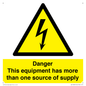 WE13083: Danger this equipment has more than one source of supply