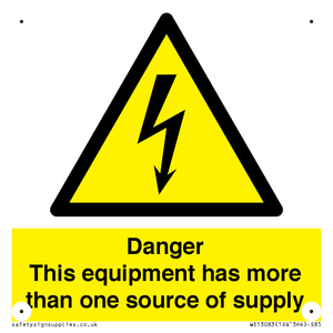 WE13083: Danger this equipment has more than one source of supply