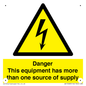 WE13083: Danger this equipment has more than one source of supply