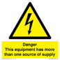 WE13083: Danger this equipment has more than one source of supply