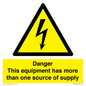 WE13083: Danger this equipment has more than one source of supply