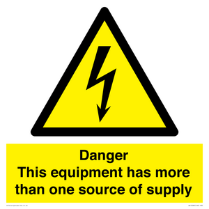 WE13083: Danger this equipment has more than one source of supply