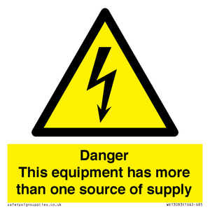 WE13083: Danger this equipment has more than one source of supply