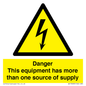 WE13083: Danger this equipment has more than one source of supply